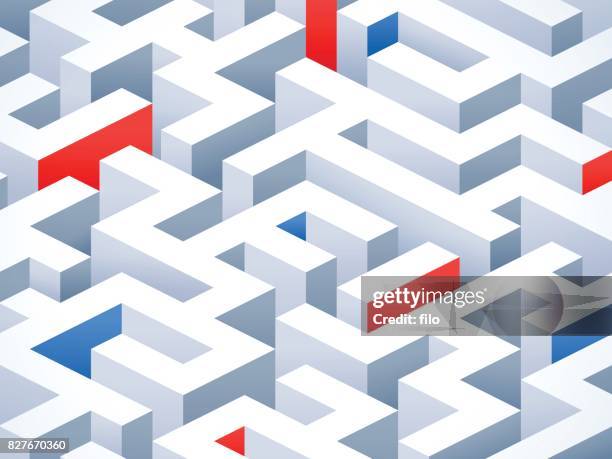 abstract maze background - maze concept stock illustrations