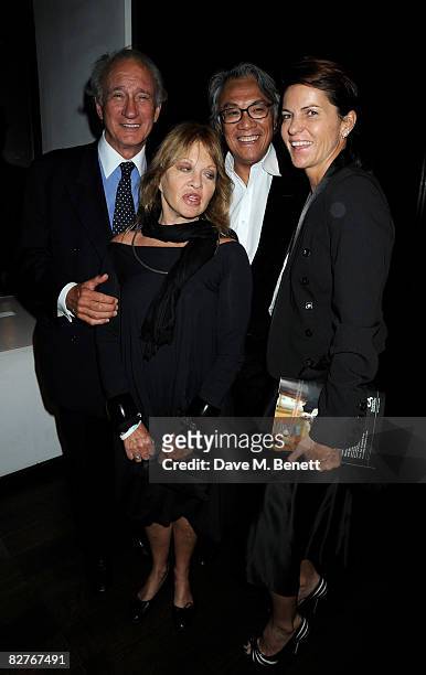 David and Lucy Tang with Anouska Hempel and Lord Weinberg attend the afterparty following the gala performance of 'Rain Man', at the Trafalgar Hotel...