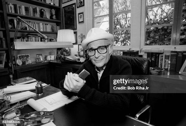 Show creator Norman Lear at home, February 27, 1984 in Los Angeles, California.