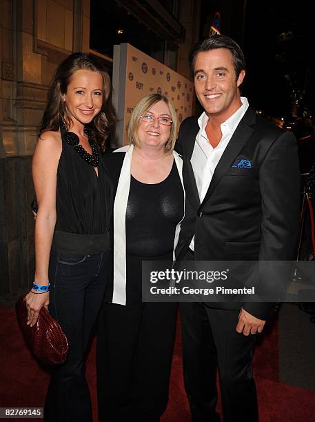 Jessica Brownstein, Susanne Boyce, and Canadian Idol Host Ben Mulroney attend the Canadian Idol Season 6 Finale afterparty on September 10, 2008 at...