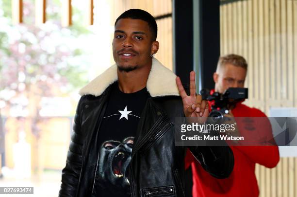 Southampton FC sign Mario Lemina from Juventus on a 5 year contract, pictured arriving at the Staplewood Campus on August 8, 2017 in Southampton,...