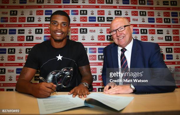 Southampton FC sign Mario Lemina from Juventus on a 5 year contract, pictured at the Staplewood Campus with Vice Chairman Les Reed, on August 8, 2017...