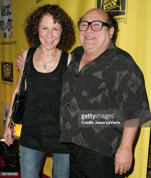 Actress Rhea Perlman and her husband, actor Danny DeVito attend the "It's Always Sunny in Philadelphia" DVD release and premiere party at STK on...