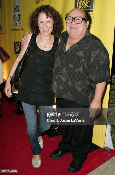 Actress Rhea Perlman and her husband, actor Danny DeVito attend the "It's Always Sunny in Philadelphia" DVD release and premiere party at STK on...