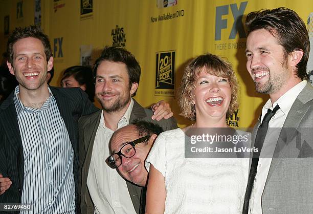 Actors Glenn Howerton, Charlie Day, Danny DeVito, Mary Elizabeth Ellis and Rob McElhenney attend the "It's Always Sunny in Philadelphia" DVD release...