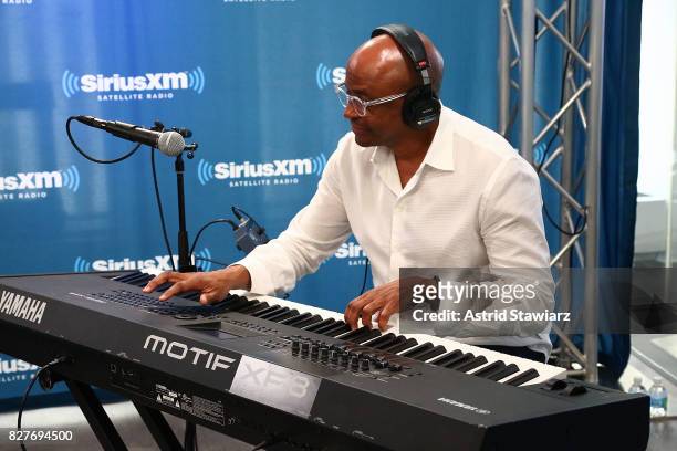 Producer Sergio George performs at the SiriusXM Studios on August 8, 2017 in New York City.