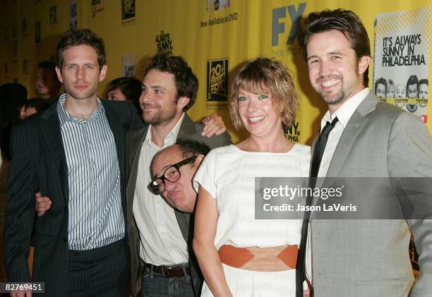 Actors Glenn Howerton, Charlie Day, Danny DeVito, Mary Elizabeth Ellis and Rob McElhenney attend the "It's Always Sunny in Philadelphia" DVD release...