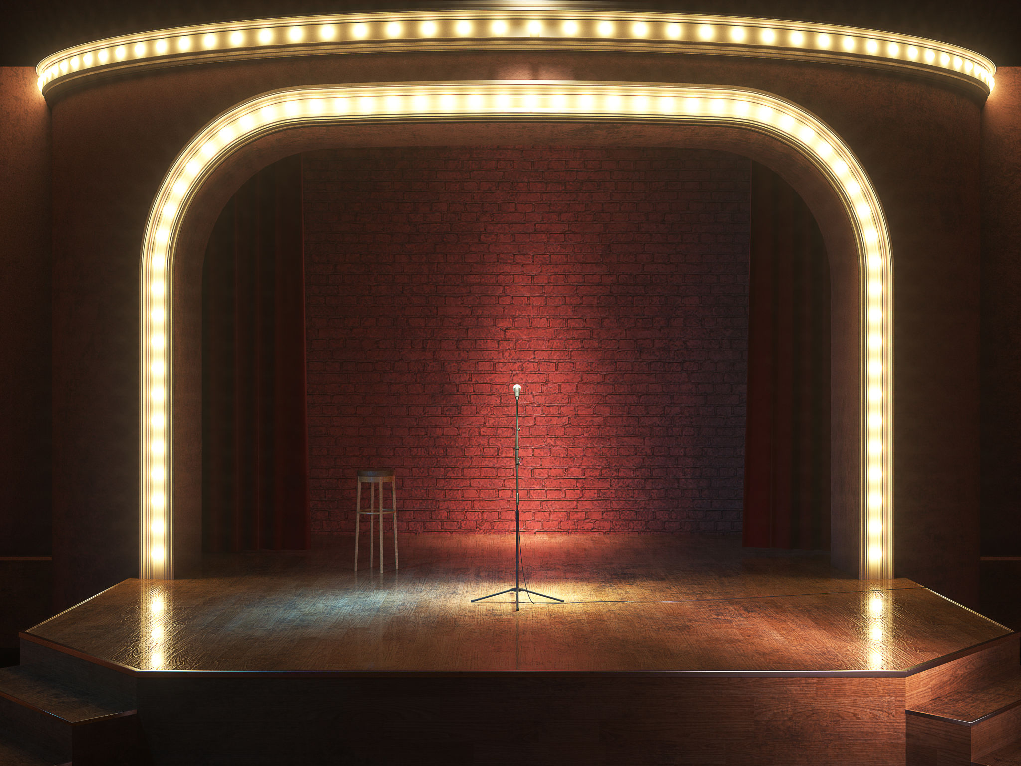 comedian on stage