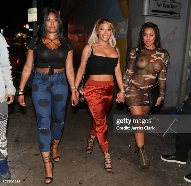 Althea Heart, Hazel-E and Alexis Skyy attend Moula Mondays Hosted By Hazel E And Alexis Skyy at The Diamond District on August 7, 2017 in Los...