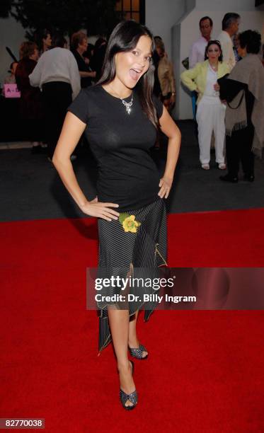 Actress Romi Dames arrives to attend the opening night of "A Bronx Tale", written by and starring Chazz Palminteri, recreating his tour de force...