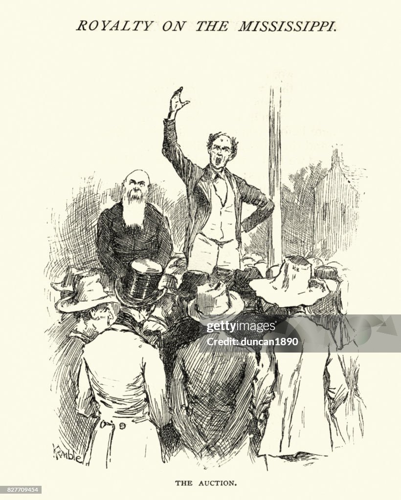 Adventures of Huckleberry Finn, Royalty on the Mississippi, The Auction