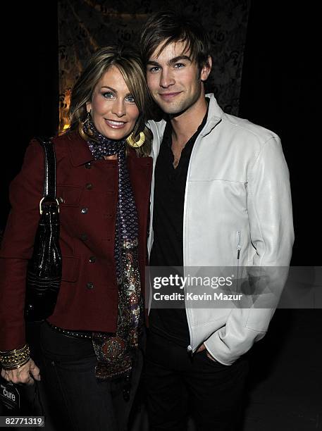 Dana Crawford and Chace Crawford backstage at Stand Up For A Cure 2008 Concert Series With Dave Matthews Band Hosted By Julia Roberts at Madison...