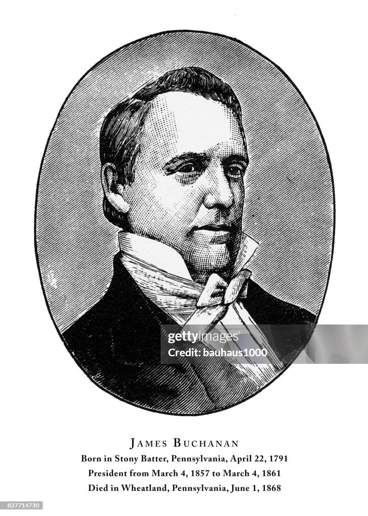 James Buchanan, gravé le Portrait du Président, 1888