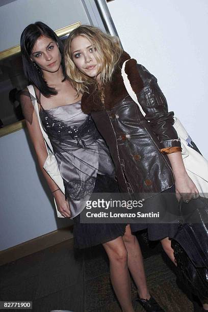 Model Leigh Lezark and actress Mary Kate Olsen attend Benjamin Cho Spring 2009 collection during Mercedes-Benz Fashion Week Spring 2009 at the Altman...