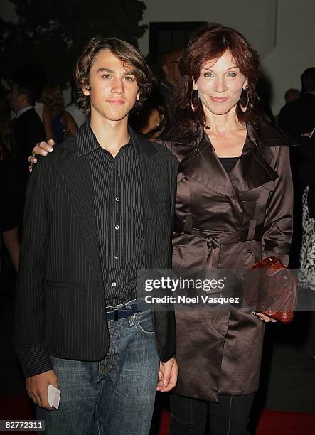 Marilu Henner and her son Nick attend the "A Bronx Tale" Opening Night at the Wadsworth Theatre on September 10, 2008 in Los Angeles, California.