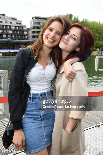 Daphne Patakia and Maryne Cayon attend the Paris Premiere of the film "Djam" on August 8, 2017 in Paris, France.