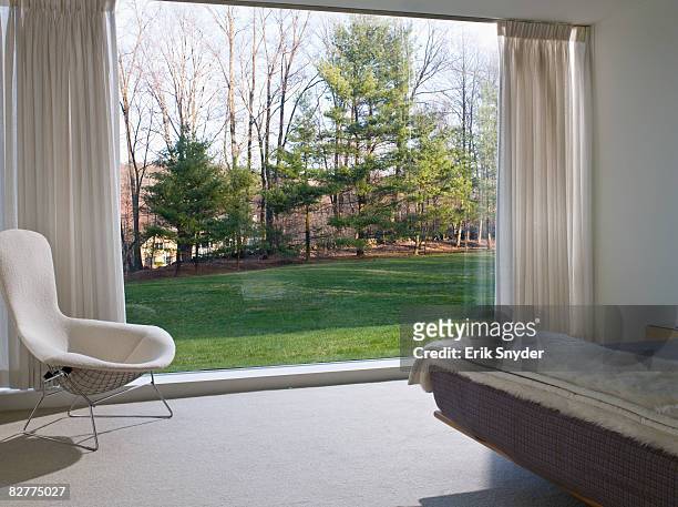 interior view of contemporary home - finestra foto e immagini stock