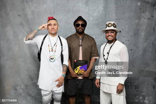 Taboo, Will.I.Am, and apl.de.ap of The Black Eyed Peas, are photographed in the L.A. Times photo studio at Comic-Con 2017, in San Diego, CA on July...