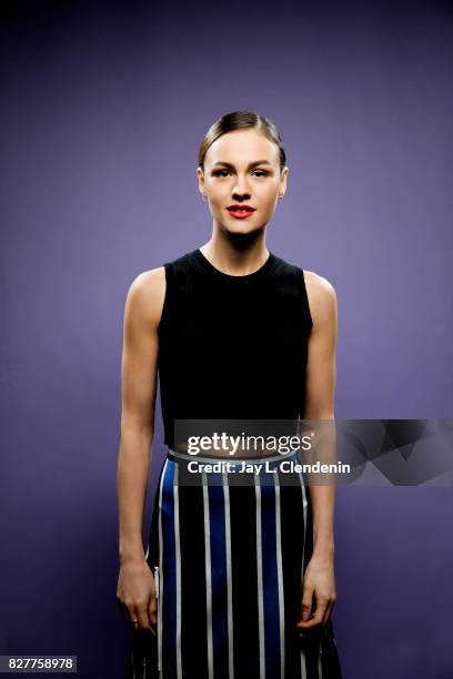 Actress Sophie Skelton, from the television series "Outlander," is photographed in the L.A. Times photo studio at Comic-Con 2017, in San Diego, CA on...