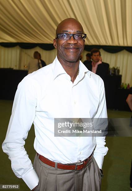 Edwin Moses attends the IWC Laureus Polo Cup 2008 at the Ham Polo Club in Richmond-upon-Thames on June 22, 2008 in London, England.