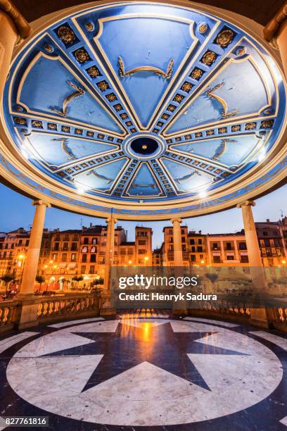 plaza del castillo in pamplona - pamplona stock pictures, royalty-free photos & images