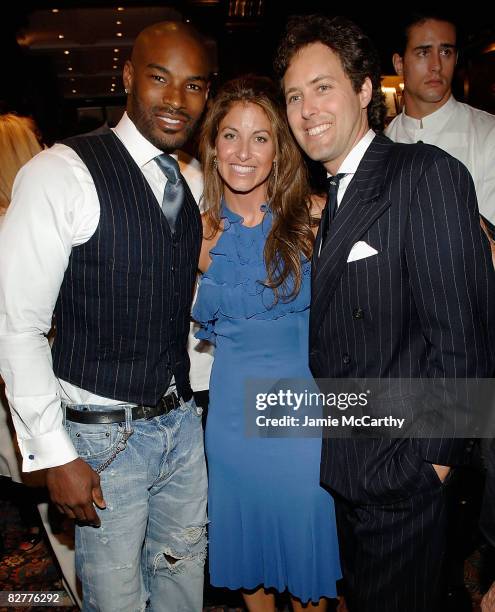 Tyson Beckford,Dylan Lauren and David Lauren attend a Cocktail Party For The Labron James Family Foundation hosted by Ralph Lauren & Labron James at...