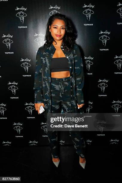 Vanessa White attends the launch of James Bay's new Topman collection at The Ace Hotel on August 8, 2017 in London, England.