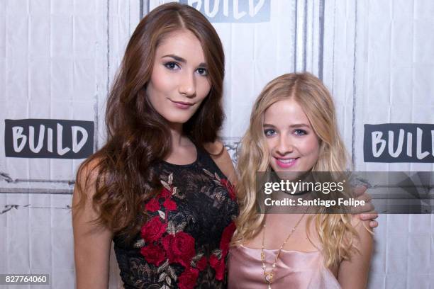 Juliet and Jackie Evancho attend Build Presents to discuss Their Show "Growing Up Evancho" at Build Studio on August 8, 2017 in New York City.