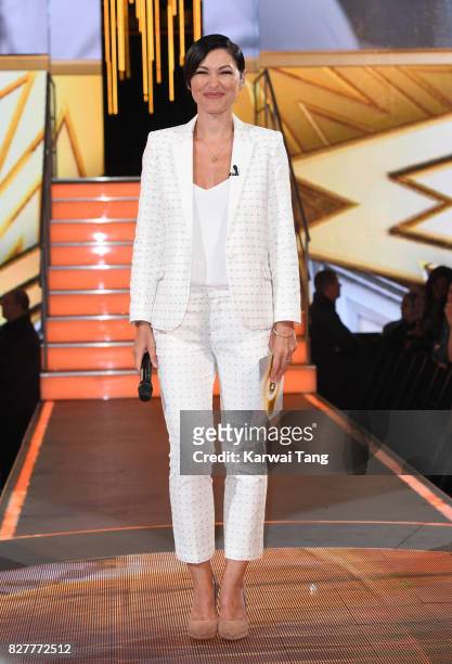 Emma Willis presents from the Celebrity Big Brother House at Elstree Studios on August 8, 2017 in Borehamwood, England.
