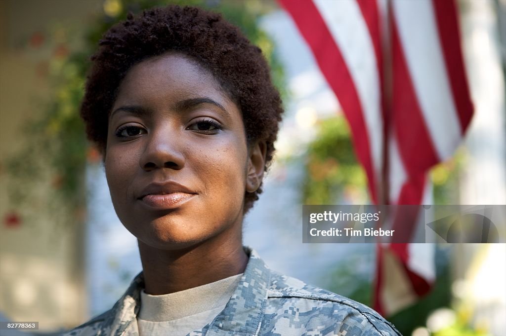 Portrait of Soldier in Uniform