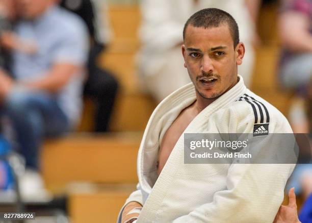 Elliot Stewart of Great Britain lost his u90kg team bronze medal contest to his Turkish opponent, Ibrahim Bolukbasi, by an ippon during the IBSA VI...