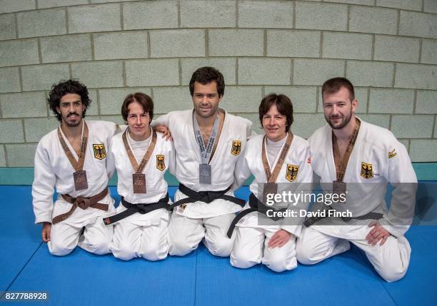 The individual German medal winners, : Schugga Nashwan, Bronze u60kg, Carmen Brussig, Bronze u48kg, Nikolai Kornhass, Silver u73kg, Ramona Brussig,...