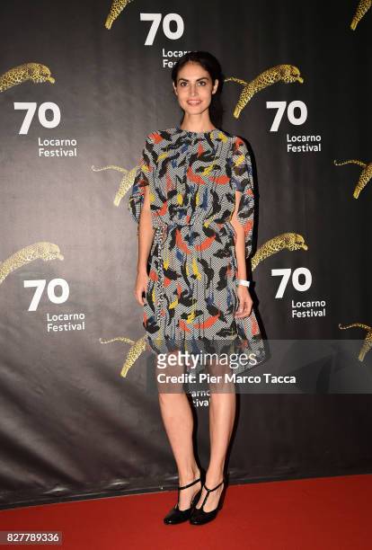 Actress Violetta Schurawlow poses during the 'Iceman' premiere at the 70th Locarno Film Festival on August 8, 2017 in Locarno, Switzerland.