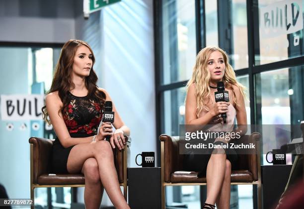 Juliet Evancho and Jackie Evancho attend the Build Series to discuss their show 'Growing Up Evancho' at Build Studio on August 8, 2017 in New York...
