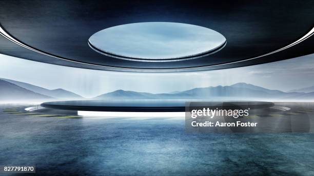 futuristic modern studio - oceania foto e immagini stock