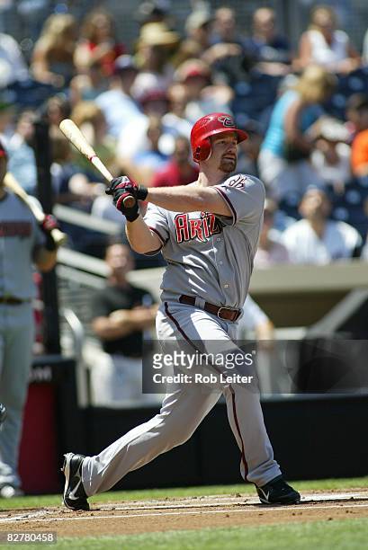 Chad Tracy of the Arizona Diamondbacks bats during the game against the San Diego Padres at Petco Park in San Diego, California on August 27, 2008....