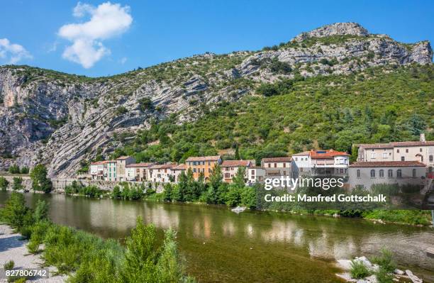 gardon d'anduze river at la porte des cévennes - gard stock pictures, royalty-free photos & images