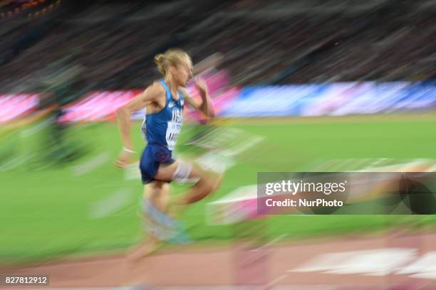 Evan JAGER, USA, during 3000 meter steeple chase finals in London at the 2017 IAAF World Championships athletics on August 8, 2017.