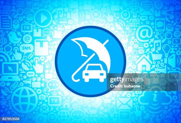 car insurance icon on internet technology background - cellular network coverage stock illustrations