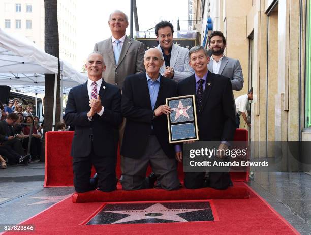 Jeff Zarrinnam, Mitchell Hurwitz, and Joe Lewis Mitch O'Farrell, Jeffrey Tambor, and Leron Gubler attend Tambor's star ceremony on The Hollywood Walk...