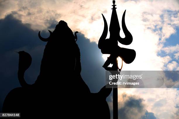 lord shiva and trident - shiva stock pictures, royalty-free photos & images