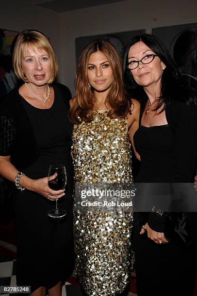 Director Diane English, actress Eva Mendes and producer Victoria Pearman attend the Cinema Society & Nars' after party for "The Women" at the...