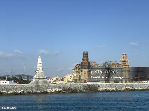 exterior of the haydarpasa terminal and ferryboat - haydarpasa stock pictures, royalty-free photos & images