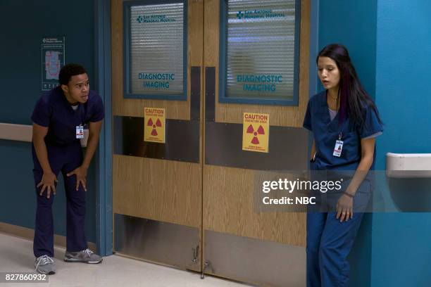 Keep The Faith" Episode 407 -- Pictured: Robert Bailey, Jr. As Paul Cummings, Tanaya Beatty as Shannon Rivera --