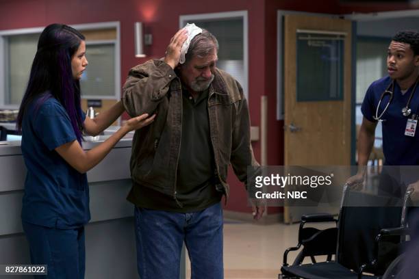Keep The Faith" Episode 407 -- Pictured: Tanaya Beatty as Shannon Rivera, Dan Lauria as Douglas Stratton, Robert Bailey, Jr. As Paul Cummings --