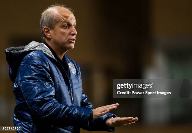 Buriram United head coach Alexandre Da Gama Lima reacts during the AFC Champions League 2015 Group Stage F match between Guangzhou R&F vs Buriram...