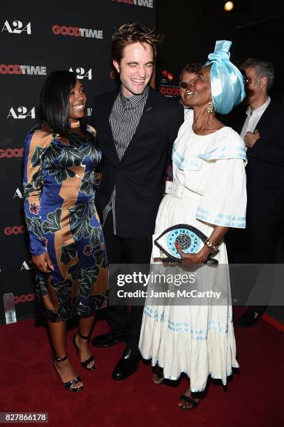 Taliah Webster and Robert Pattinson attend "Good Time" New York Premiere at SVA Theater on August 8, 2017 in New York City.