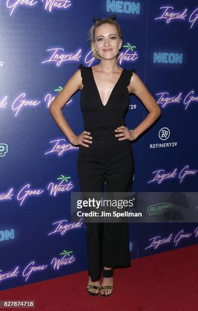 Actress Meredith Hagner attends The New York premiere of "Ingrid Goes West" hosted by Neon at Alamo Drafthouse Cinema on August 8, 2017 in the...
