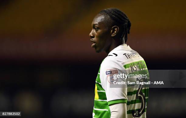 Nathan Smith of Yeovil Town during the Carabao Cup First Round match between Wolverhampton Wanderers and Yeovil Town at Molineux on August 8, 2017 in...