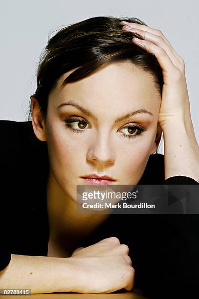 Actress Rachael Stirling poses for a portrait shoot for the Sunday Times newspaper in London on November 11, 2003.